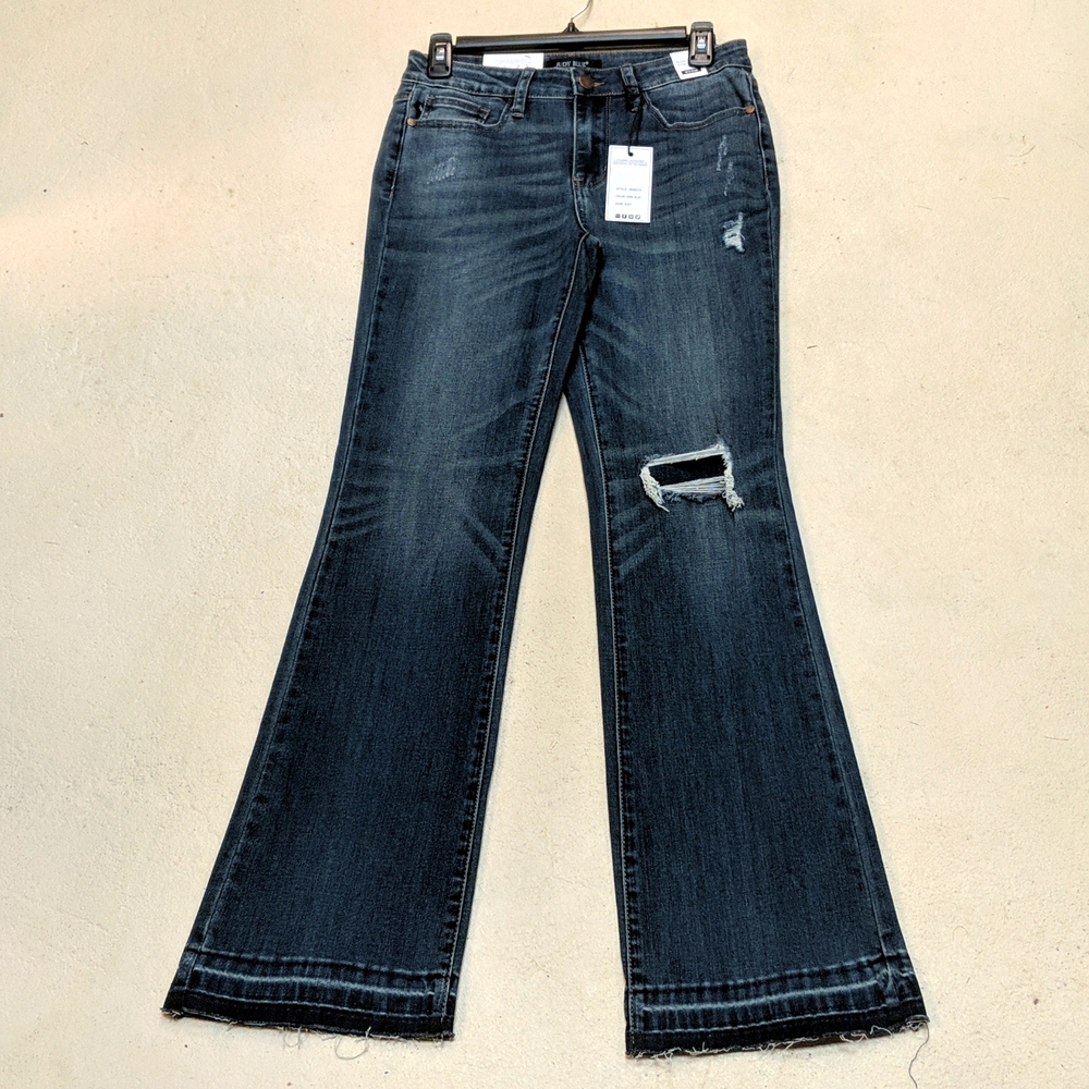 Judy Blue New Midrise Bootcut Knee Destroy